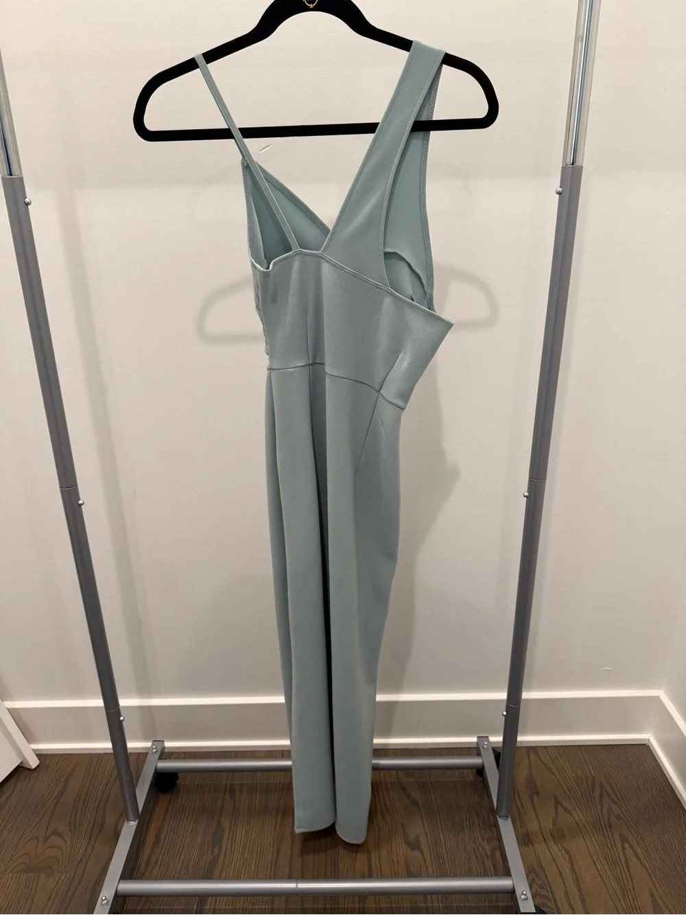 Abercrombie & Fitch Light Blue Asymmetrical Bodycon Midi Dress Size XS - Picture 9 of 12